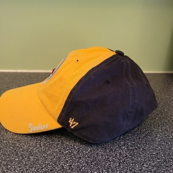 47 Brand Women's NFL Pittsburgh Steelers Miata Clean Up Adjustable Hat Yellow - Picture 6 of 11